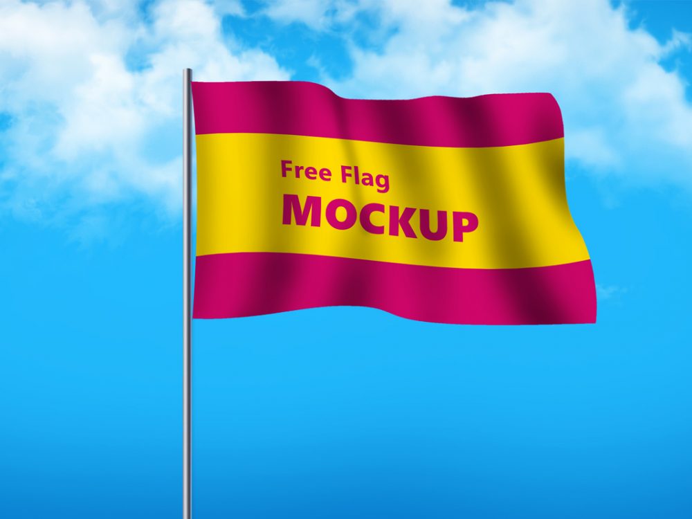 free flag mockup