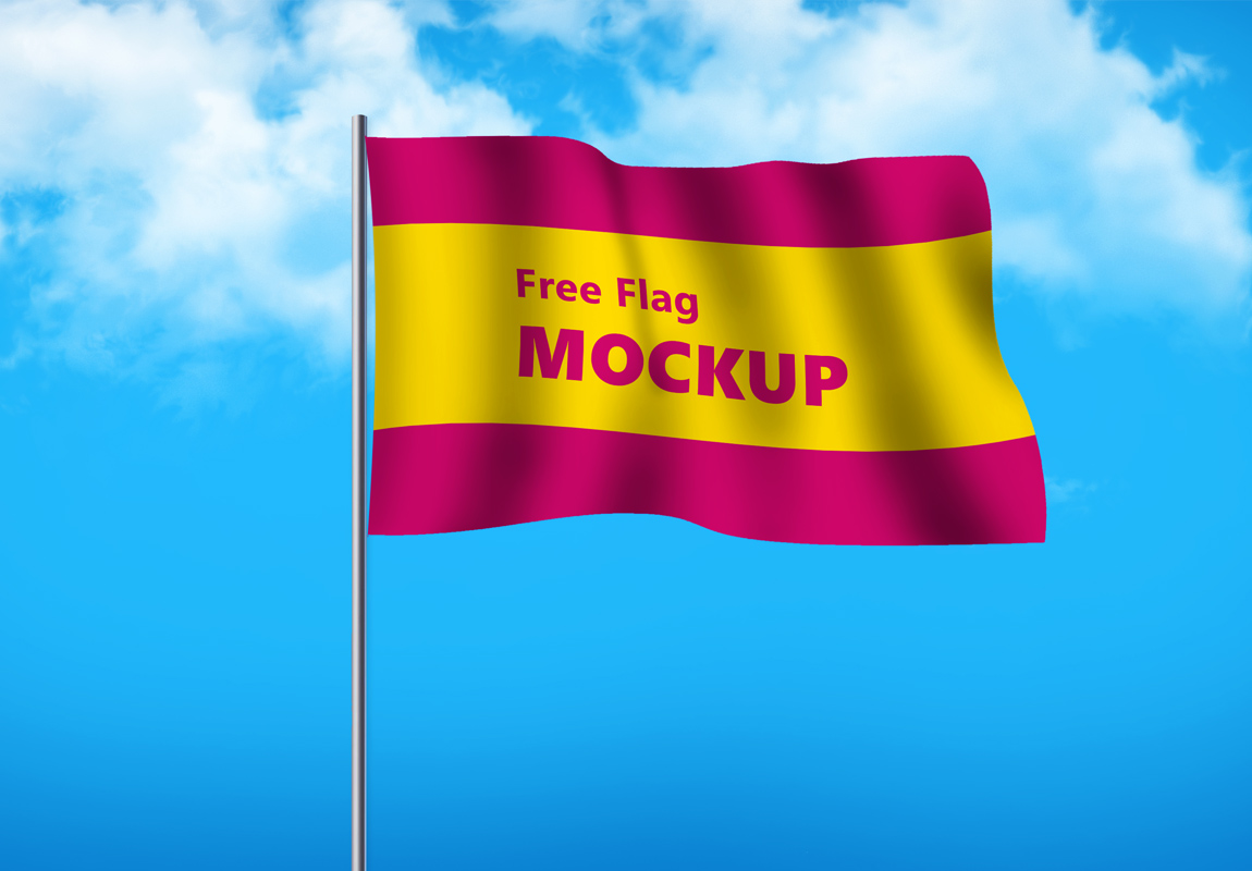 Download Free Flag Mockup Template 2020 - Daily Mockup