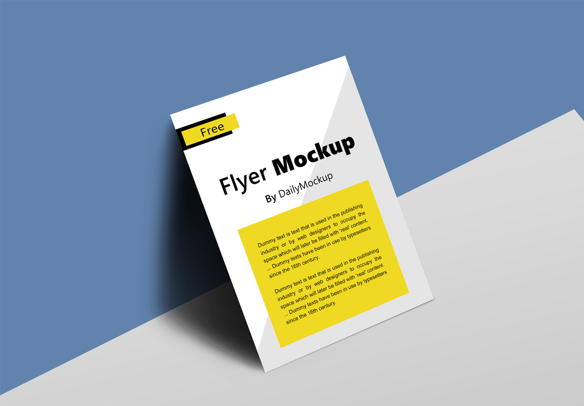 Download Free Flyer Mockup Template PSD 2020 - Daily Mockup