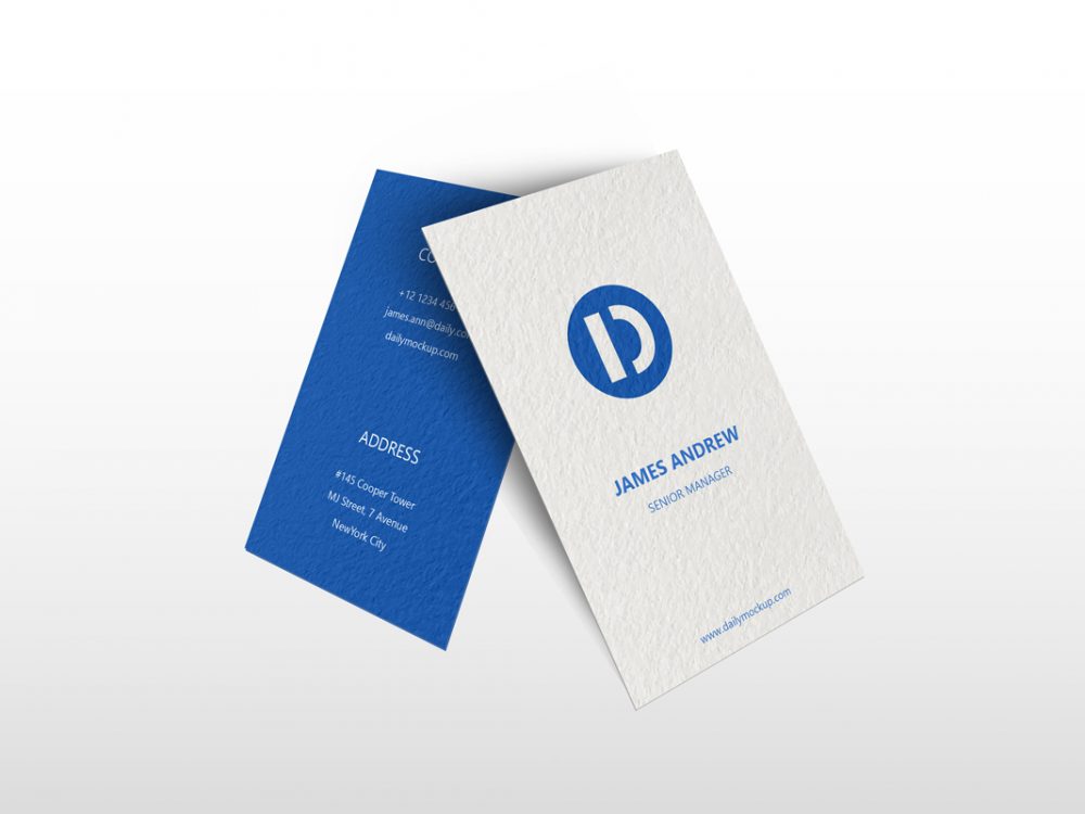 Download Vertical Business Card Mockup Free 2020 - Daily Mockup