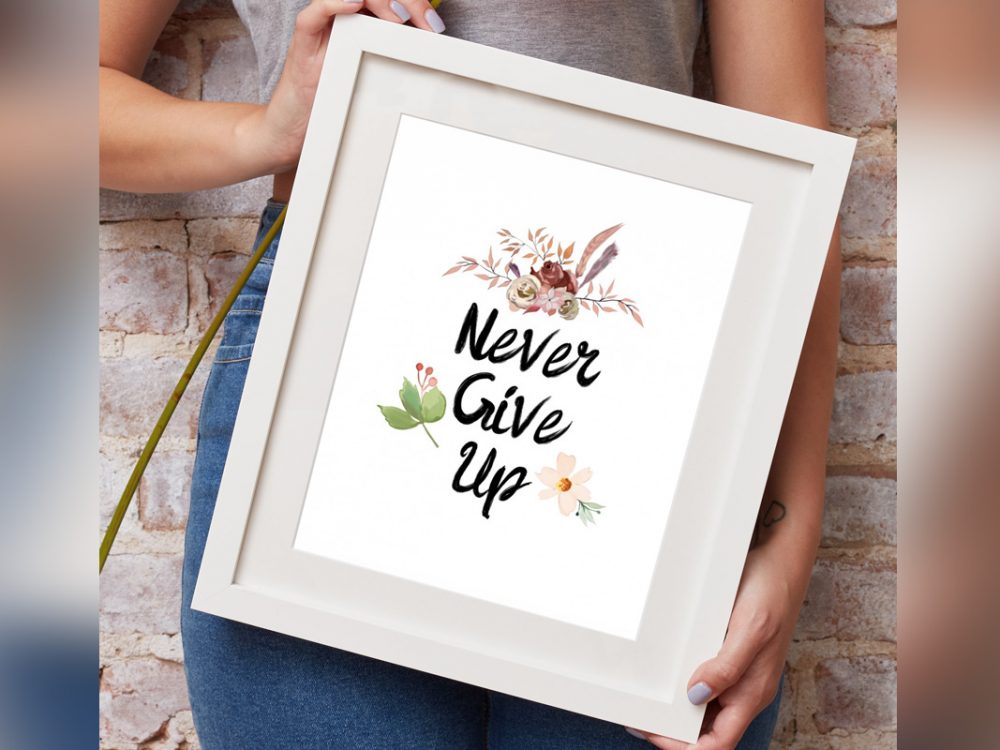 Women Holding Frame Mockup