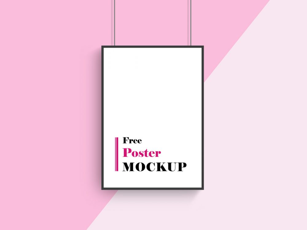 Download Hanging Poster Mockup Free PSD 2020 - Daily Mockup PSD Mockup Templates