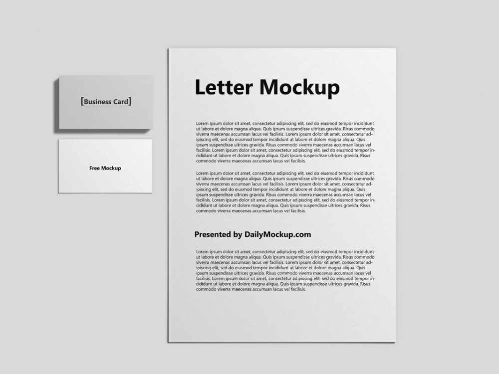 Letter Mockup Free