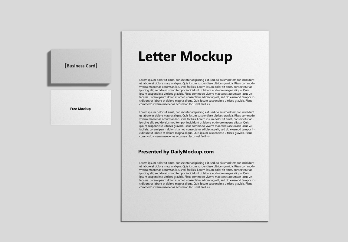 Letter Mockup Free PSD Template 2023 Daily Mockup