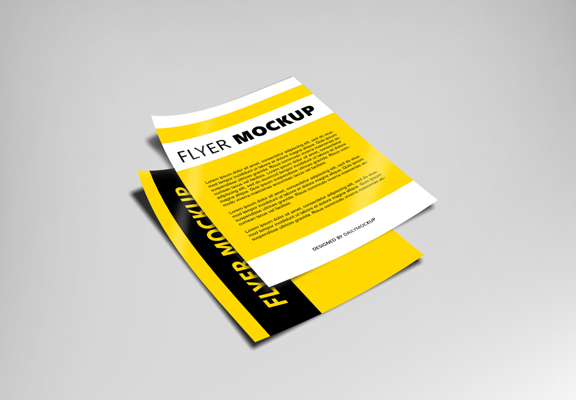 PSD Flyer Mockup Free Template 2021 - Daily Mockup