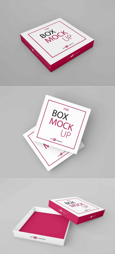 Download Free Square Box Mockup - Daily Mockup