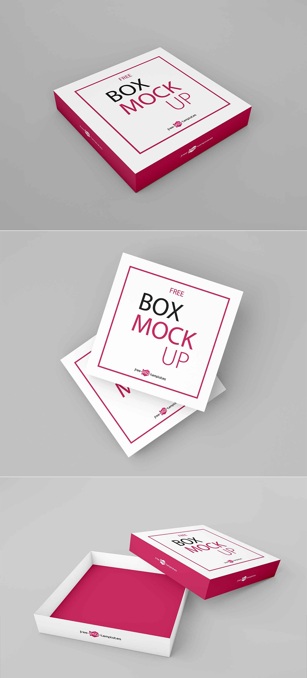 Free Square Box Mockup 2021 - Daily Mockup