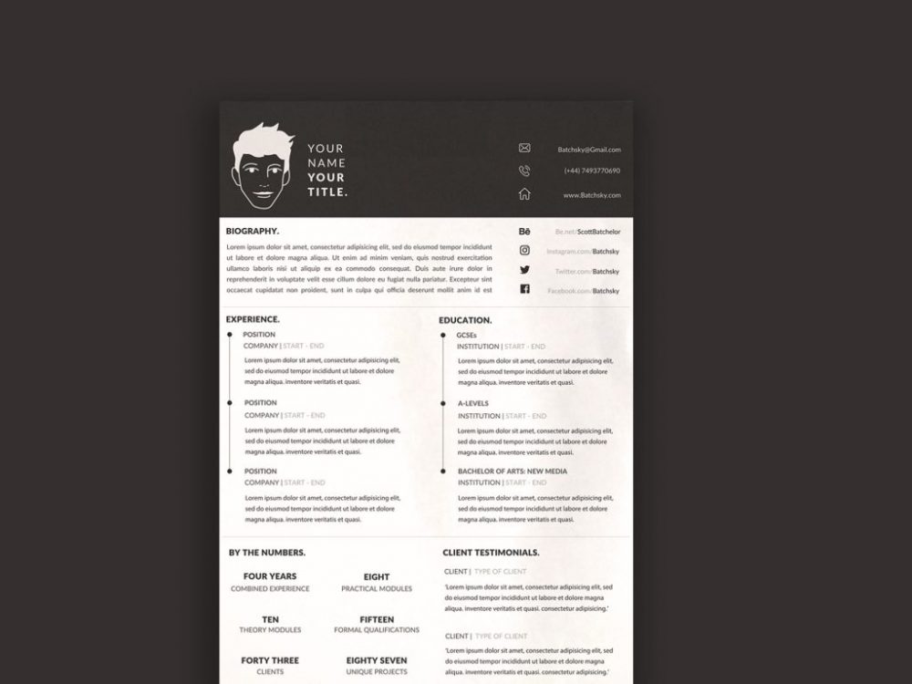 Free CV Resume Template