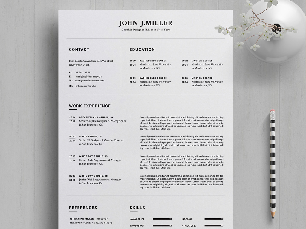 Free Word Resume Template Instant Download 2020 - Daily Mockup
