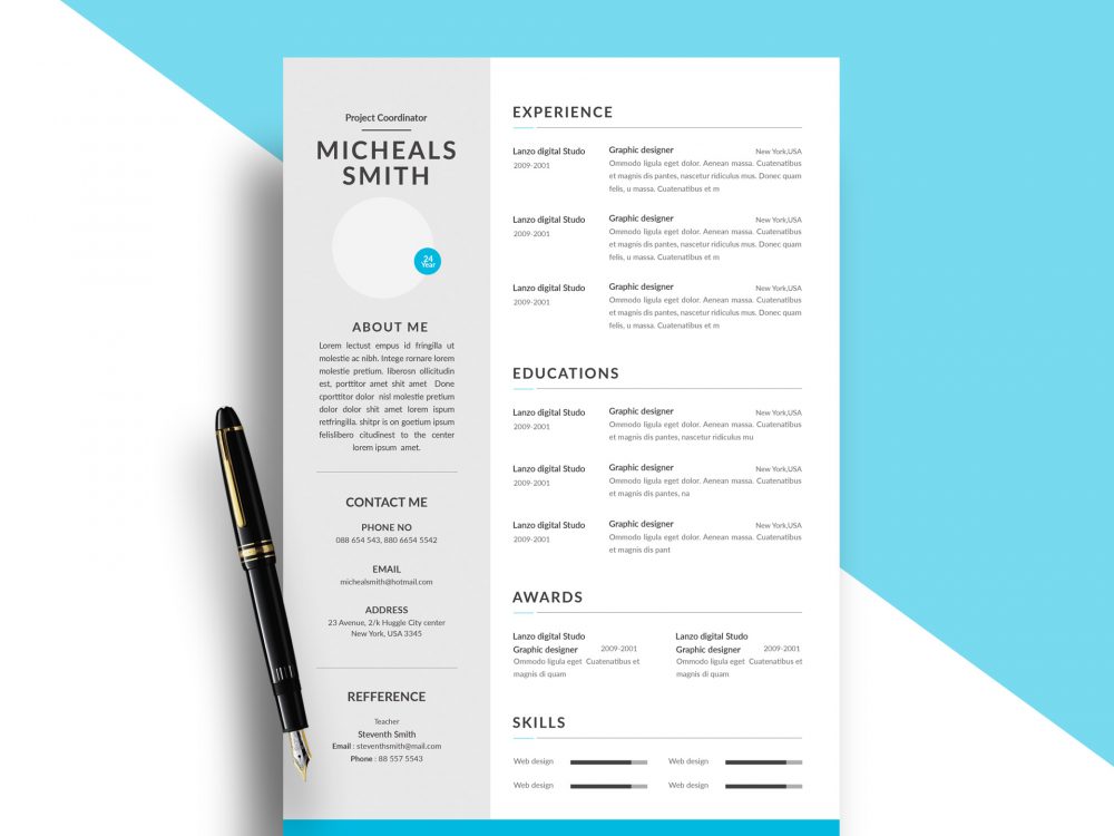 two column word document templates for resumes