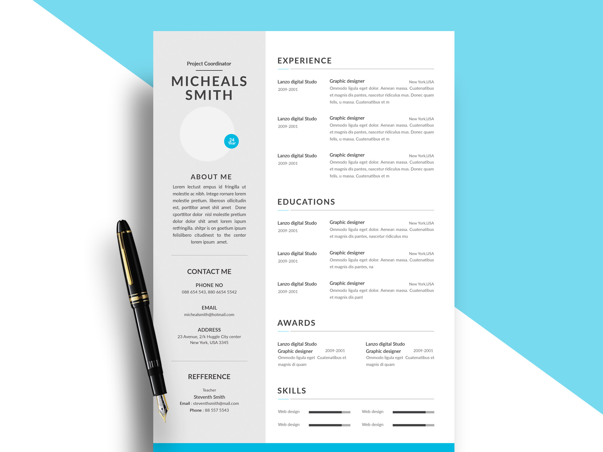 two-column-resume-template-in-psd-format-2023-daily-mockup