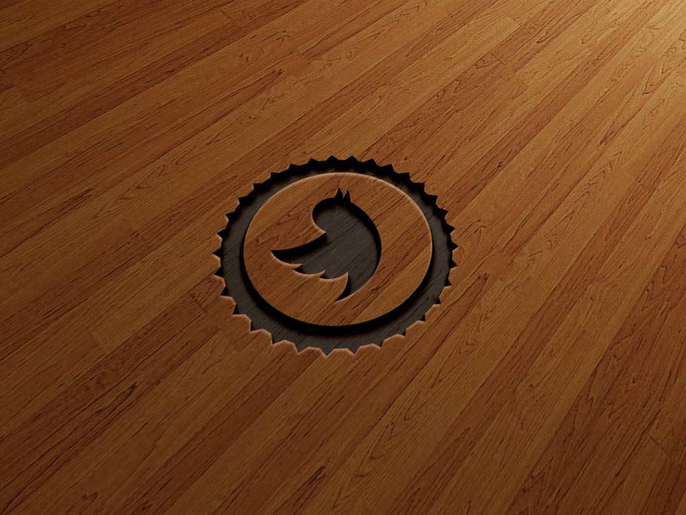 Wood Pressed Free logo Mockup