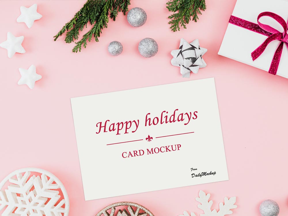 Greeting Card Mockup PSD